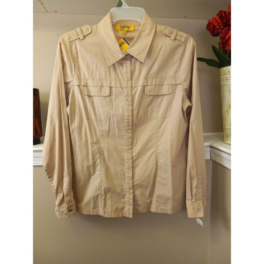 209‎ Wst Womens Beige Long Sleeve  Comfort Shirt Size 12